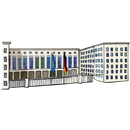 Bundesministerium fuer Finanzen Hier arbeitet der Finanzminister der Bundesrepublik Deutschland. Das Gebäude steht in Berlin.